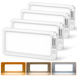 SEALIGHT® LED RV Light Fixture 2900K-6500K 12V Dome Ceiling Interior Light 10W 1500LM for RV/Camper/Trailer/Truck/Van/Boat 4PCS