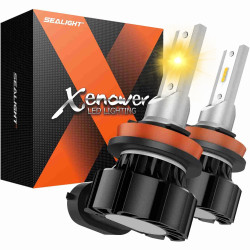 SEALIGHT® XF1 H11/H16/H8/H9 LED Fog Light Bulbs 3000K Yellow 20W 6000LM IP67 2PCS