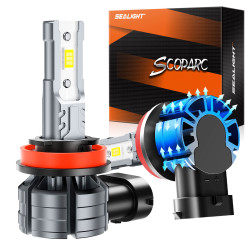 SEALIGHT® S2S H11/H16/H8/H9 LED Fog Light Bulbs 6500K White 30W 12000LM IP68 2PCS
