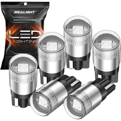SEALIGHT® SLJ2 T10/194/168/W5W LED License Plate Light Dome/Map/Trunk Light Bulbs 5W 1200LM 8000K Blue 6PCS