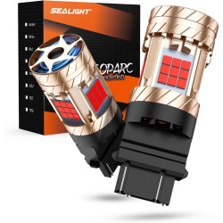 SEALIGHT® SLJ3 3157/3156/3057/T25 LED Brake Tail Light Rear Turn Signal Light Bulbs 30W 3200LM Red 2PCS