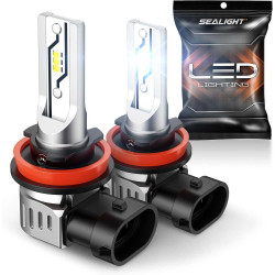 SEALIGHT® F5 H11/H16/H8/H9 LED Fog Light Bulbs 6500K Cool White 30W 10000LM IP68 2PCS