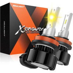 SEALIGHT® XF1 H11/H16/H8/H9 LED Fog Light Bulbs 3000K Yellow 20W 6000LM IP67 2PCS
