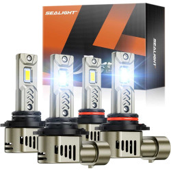SEALIGHT® L2S 9005/HB3 9006/HB4 180W 6500K White IP68 LED Headlight Bulbs 2Pairs