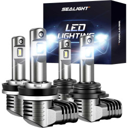 SEALIGHT® S2 9005/HB3 H11/H9/H8 120W 6500K White IP68 LED Headlight Bulbs 2 Pairs