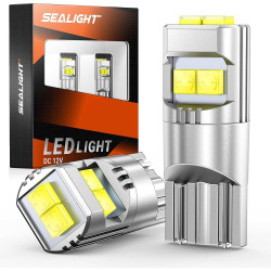 SEALIGHT® XL02 T10/194/168/W5W LED License Plate Light Dome/Map/Trunk Light Bulbs 5W 600LM 6500K White 2PCS