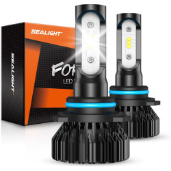 SEALIGHT® F2 9006/HB4 LED Fog Light Bulbs 6500K White 40W 6000LM IP67 2PCS