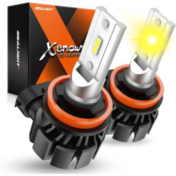SEALIGHT® XF1 H11/H16/H8/H9 LED Fog Light Bulbs 3000K Yellow 20W 6000LM IP67 2PCS