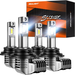 SEALIGHT® S2 9005/HB3 9006/HB4 240W 6500K White LED Headlight Bulbs 2 Pairs