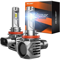 SEALIGHT® S7S 9006/HB4 130W 6500K White IP68 LED Headlight Bulbs 2Pcs