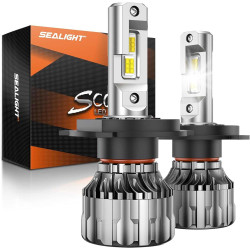 SEALIGHT® S6 H4 70W 6500K White IP67 LED Headlight Bulbs 2Pcs