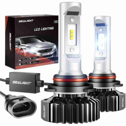 SEALIGHT® X1 9006/HB4 100W 6000K White IP67 LED Headlight Bulbs 2Pcs